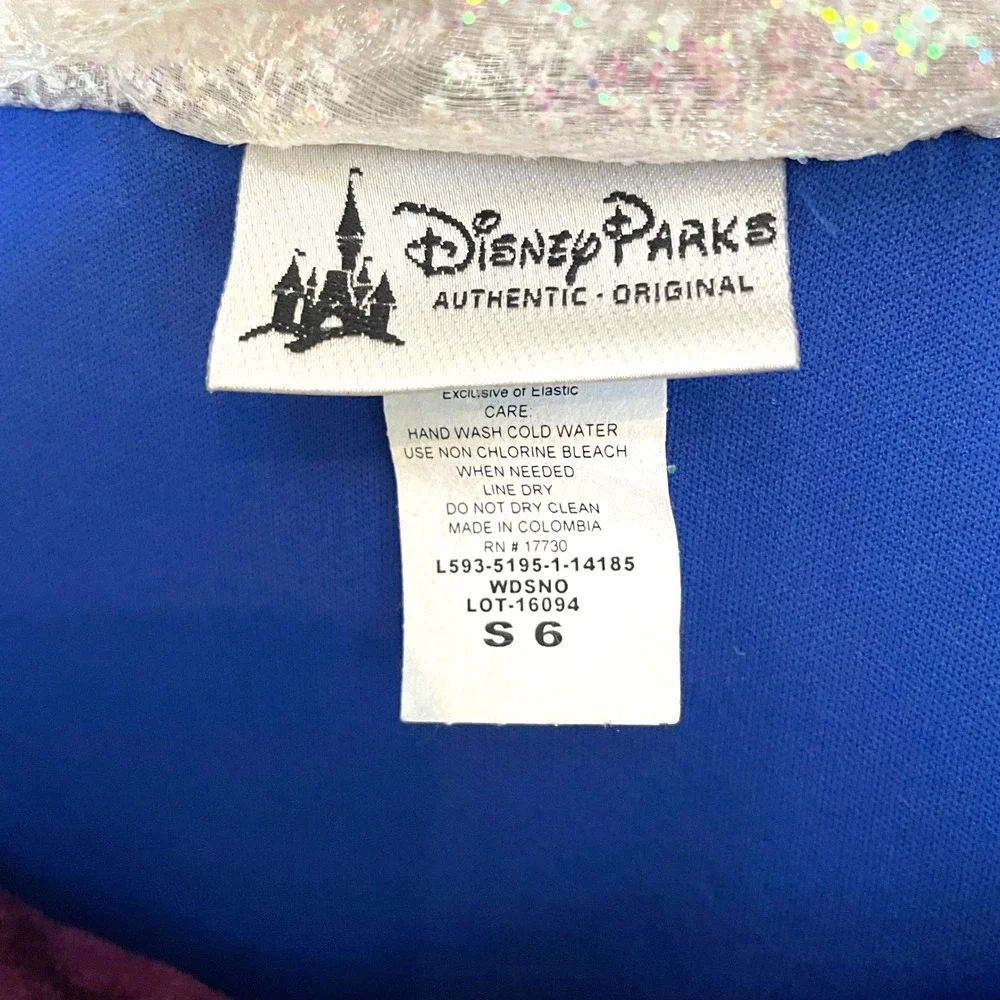 Official Disney Parks Snow White Princess Costume Dress Girls Size 6 Cape